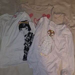 💓 3 very cute girls long sleeve shirts